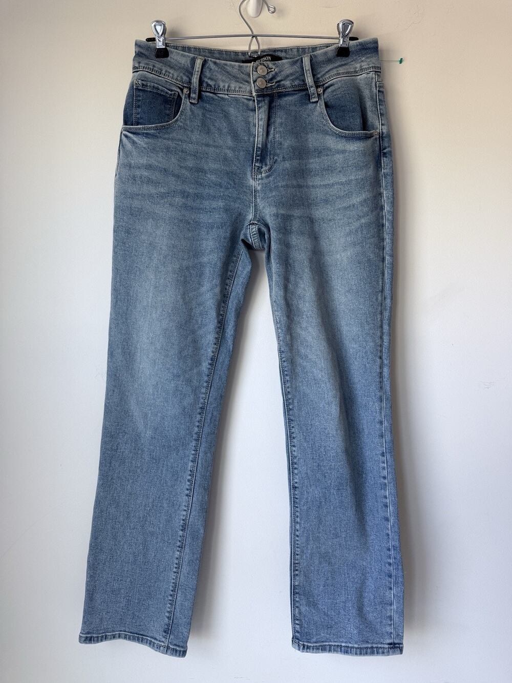 Hudson Jeans Womens 6 Size 29x28 Straight Cut Flap Pocket Stretch